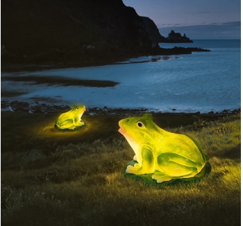 户外庭院灯别墅露台花园布置防水园林景观灯室外发光青蛙灯动物灯